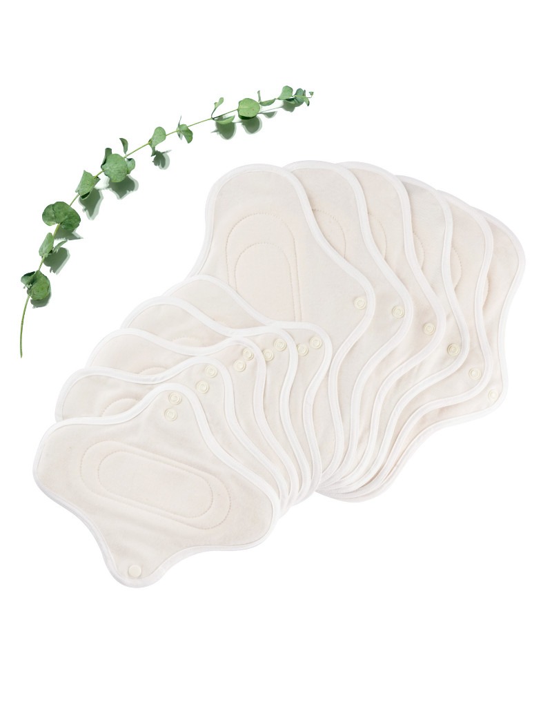 Serviettes hygiéniques lavables pour incontinence en coton bio